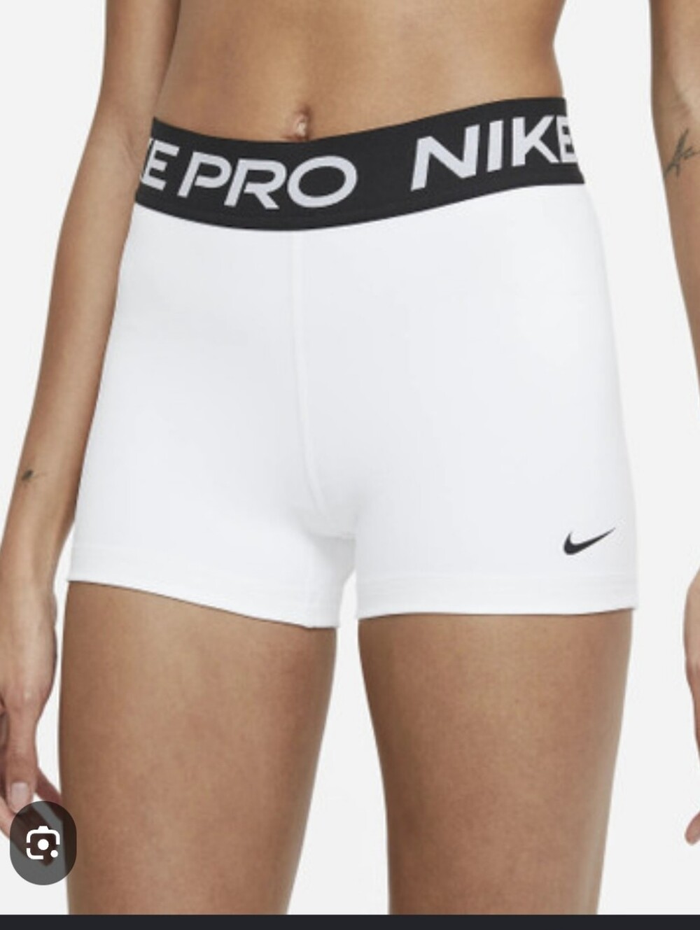Nike White Pro Women's Bike Shorts 3"